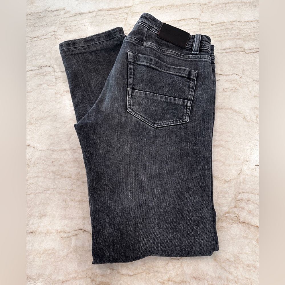 LORO PIANA Men’s Charcoal Grey Slim-fit Stretch-cotton Jeans